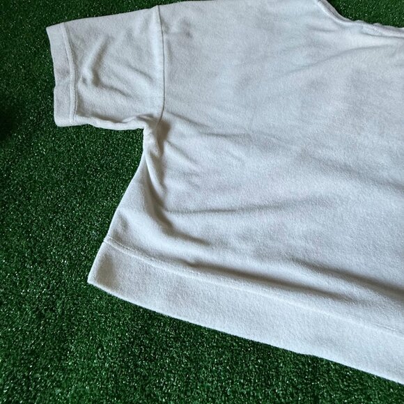 Puma Short Sleeve Crew Neck Classics Towelling Oversized Cream T-Shirt Size M - Picture 12 of 14